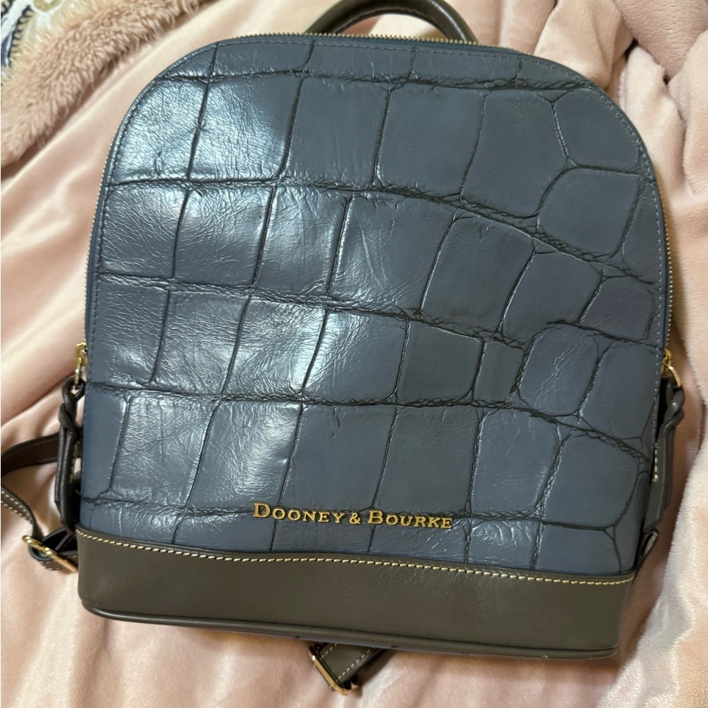 Dooney & Bourke Charcoal and Olive Backpack